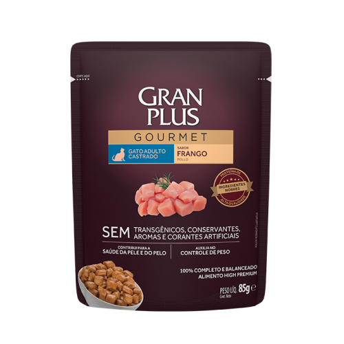 Sachê Granplus Gato Castrado Frango 85g