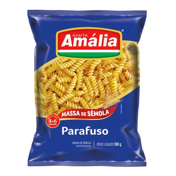 Macarrao Santa Amalia Semola 500g Parafuso