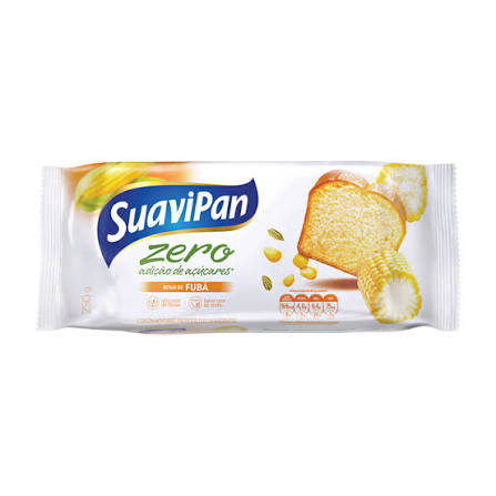Bolo Ind Suavipan Zero Fuba 250g