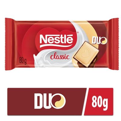 Chocolate Duo Ao Leite e Branco Classic 80g