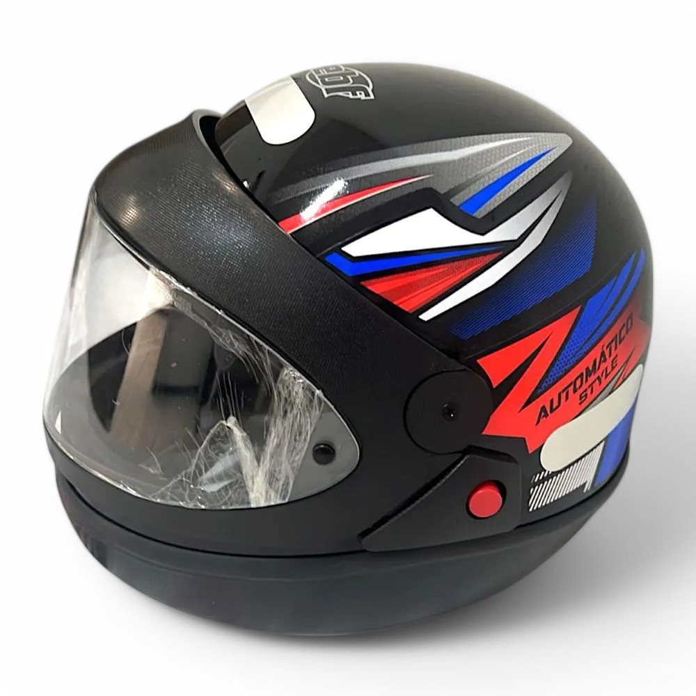 CAPACETE AUTOMATICO STYLE 56 PRETO/AZUL - EBF