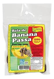 Bala Fumel Banana Zero Passa 100g