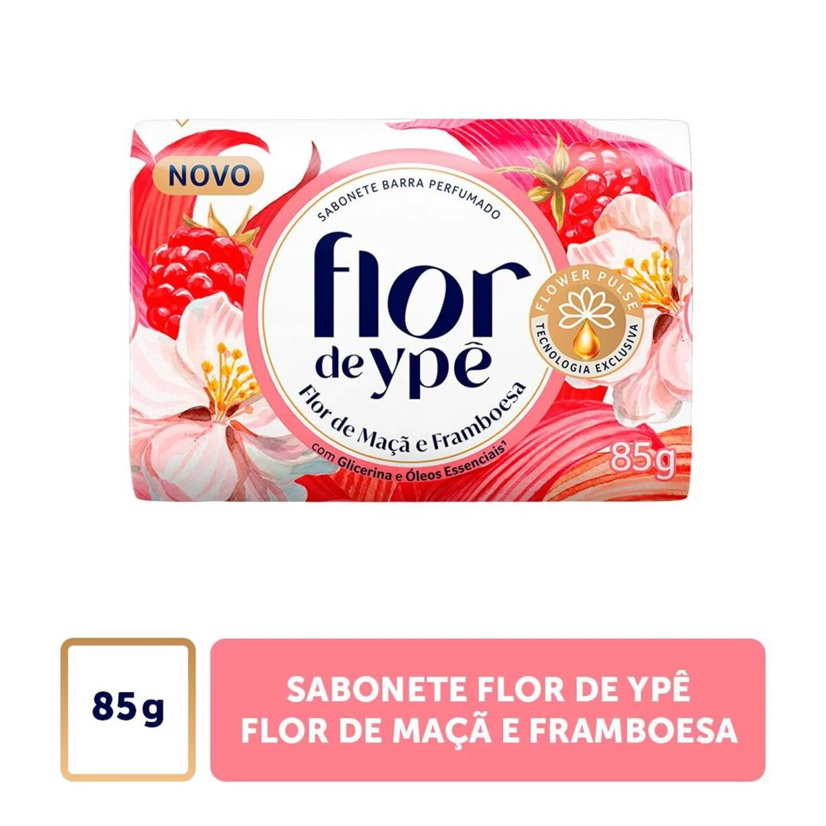 SABONETE FLOR DE YPE MAÇA E FRAMBOESA 85G