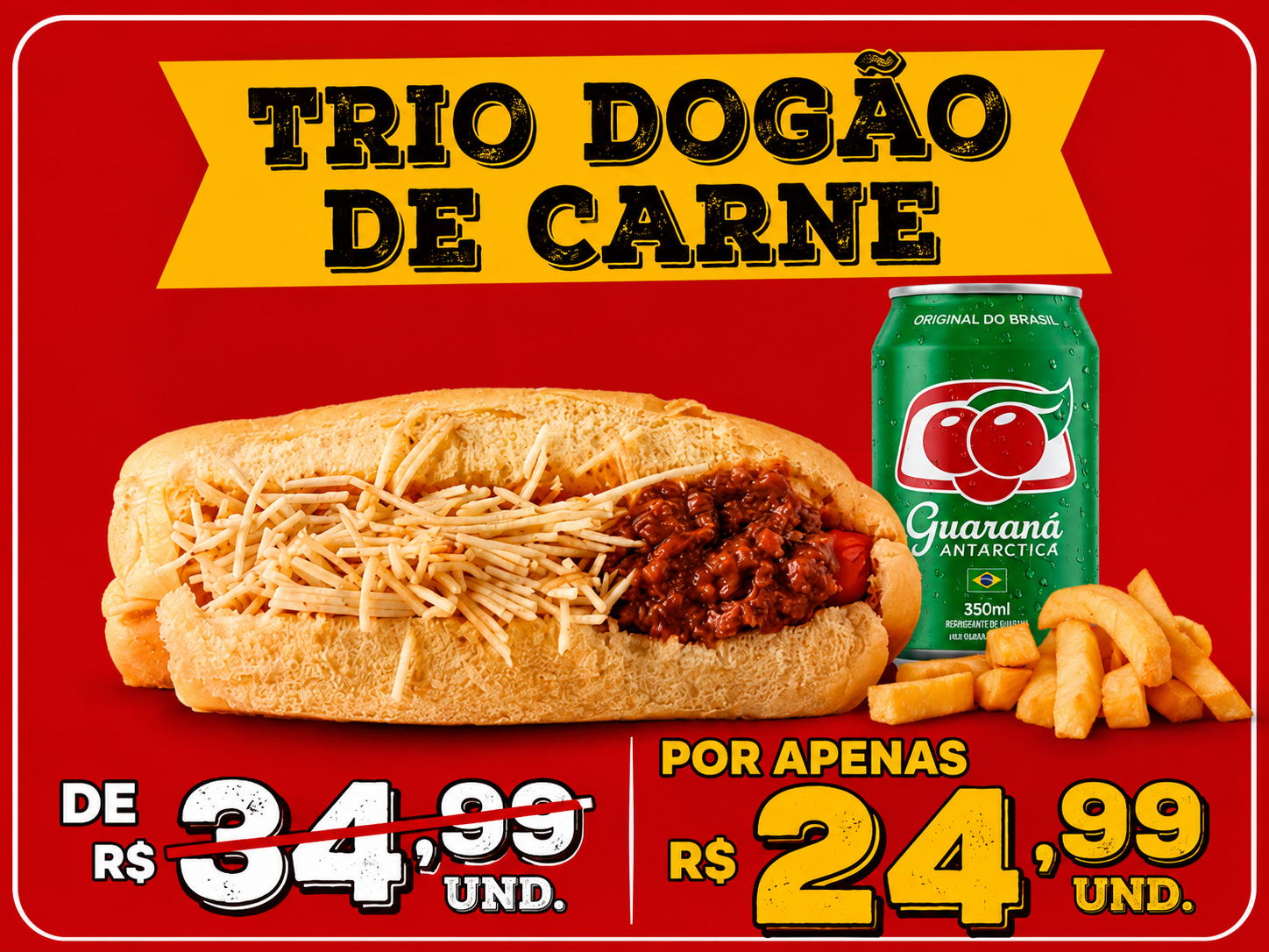  DOGÃO CARNE+BATATA+REFRI LATA 