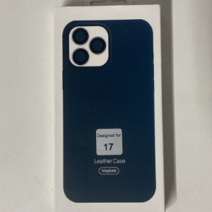 CAPA INDUCAO AZUL IPHONE 17 LEATHER CASE
