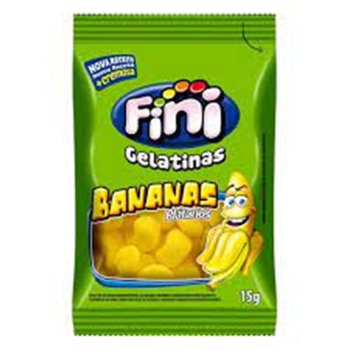 Bala Fini Gelatina Bananas Embalagem 15g