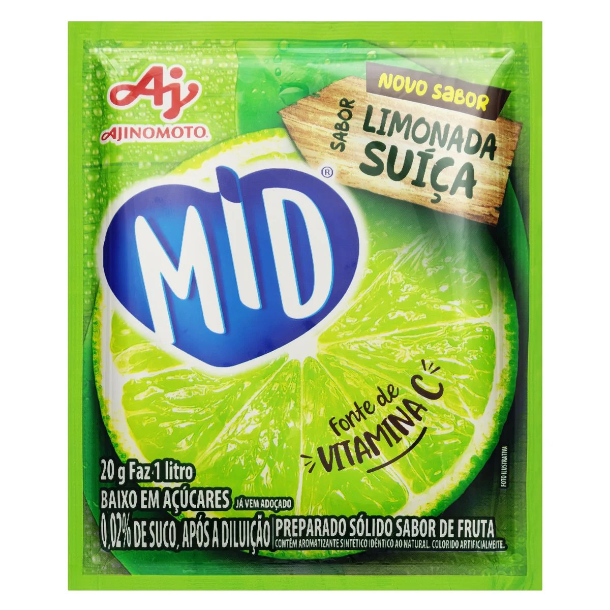 Refresco em Pó Mid Limonada Suiça