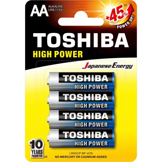 PILHA TOSHIBA ALCALINA "AA" C/4UN