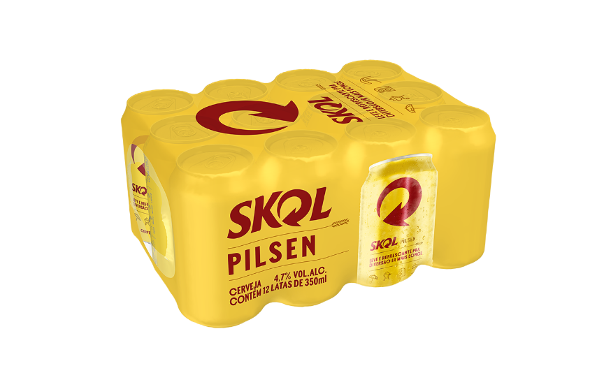 Skol Pilsen 350ml - Fardo de 12 unidades