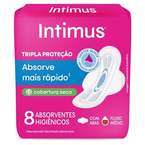 Absorvente Tripla Proteção Seca com Abas Intimus 8un