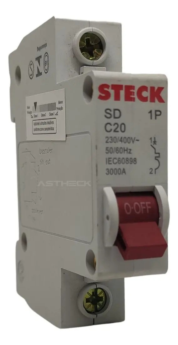 Disjuntor Unipolar Steck 20a Curva C