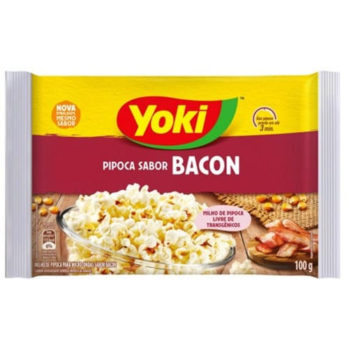 Pipoca Micro Yoki Popcorn 100g Bacon