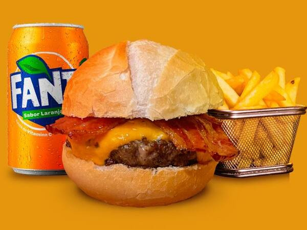 Cheeseburguer Bacon + Refri 350ml + Batata