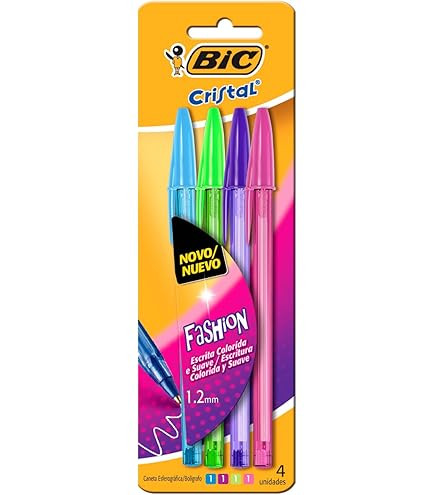 Caneta bic schimmer c/4 cores 