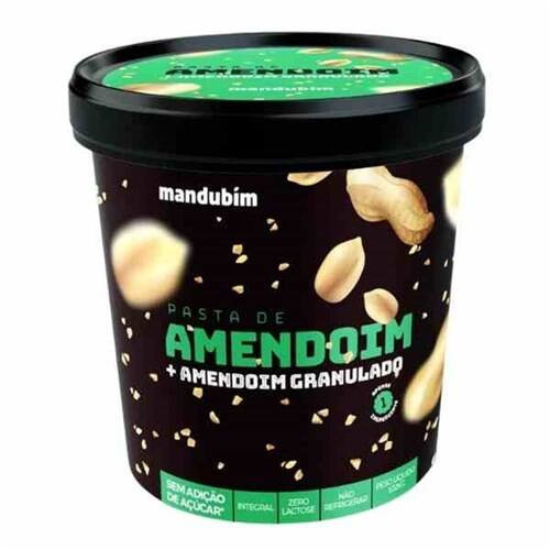 Pasta de Amendoim Integral Granulado Mandubim 450g