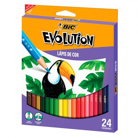 Lápis de cor Bic evolution  c/24 cores 