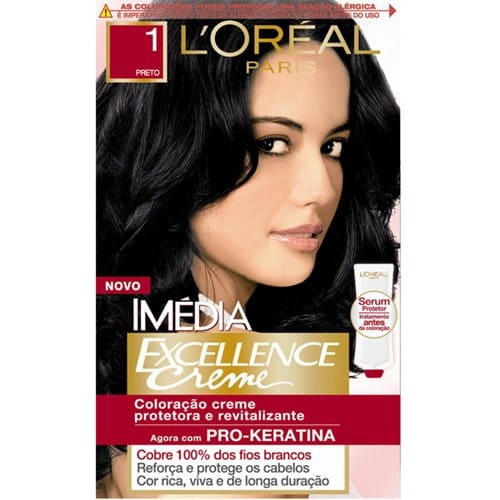 Tintura para Cabelo L'oréal Imédia Excellence Preto 1