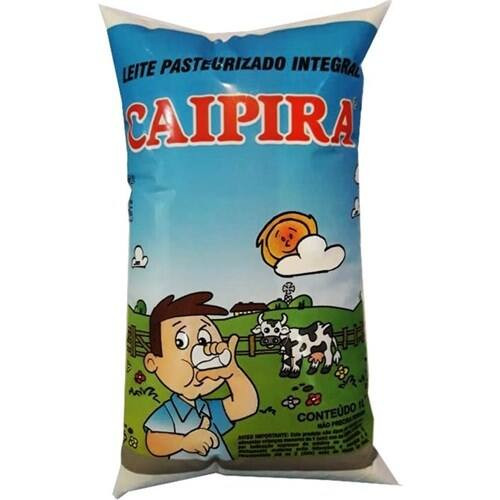 Leite Pasteurizado Caipira Integral Sachê 1 Litro