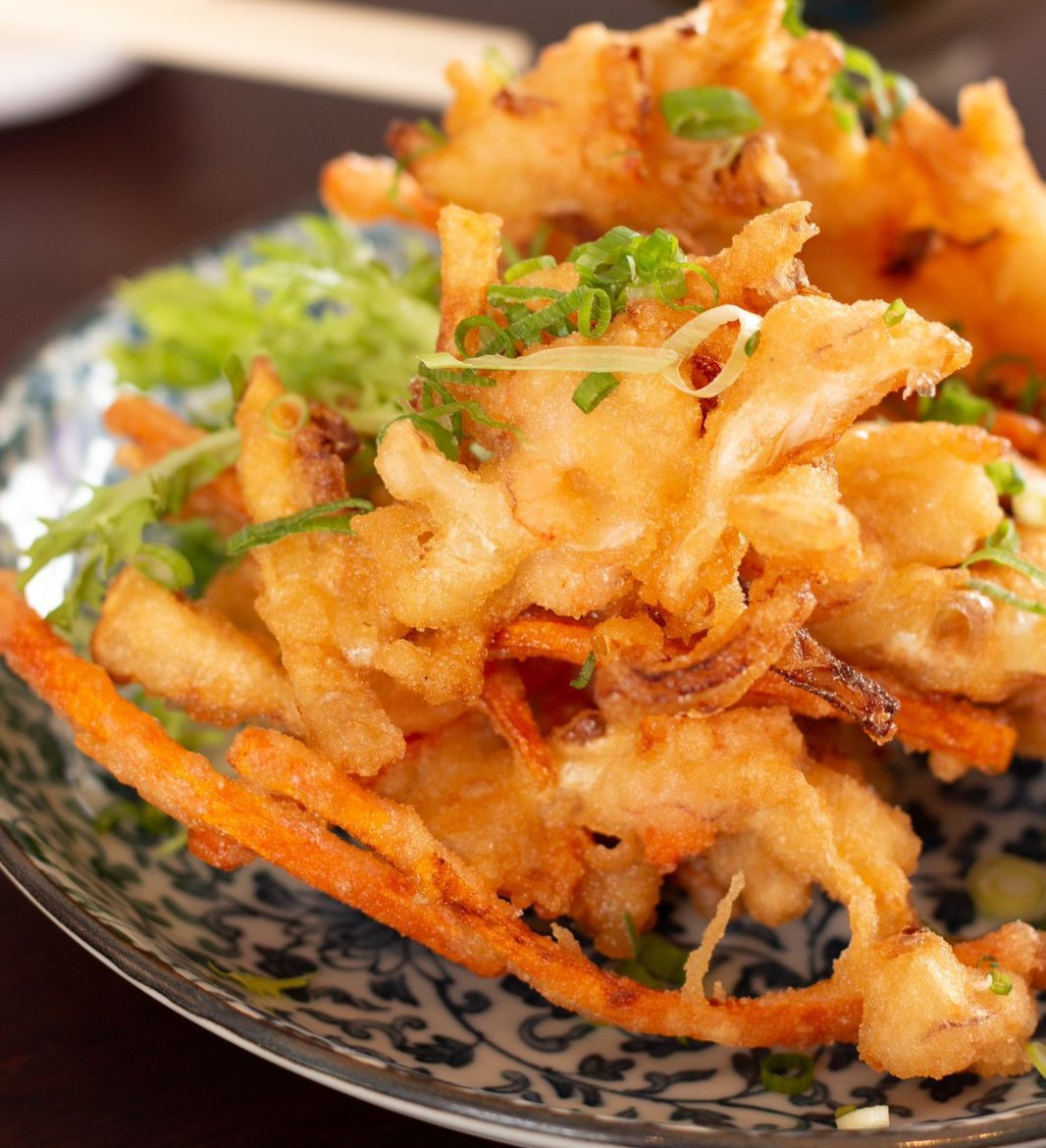 TEMPURA LEGUMES COM CAMARAO