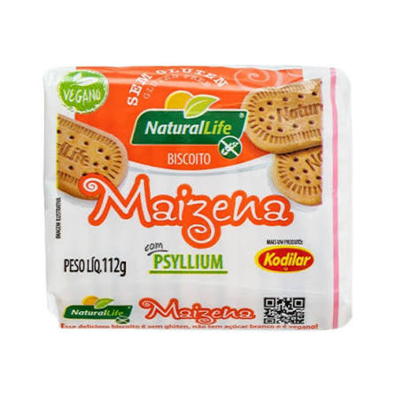 Biscoito Maizena Natural Life Psyllum 112g