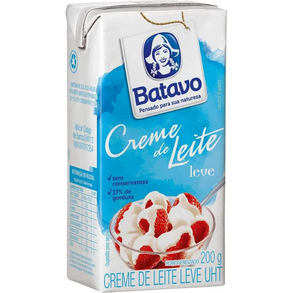 CREME DE LEITE BATAVO CX200G