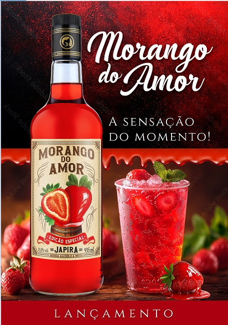 Licor Japira Morango do Amor 935ml
