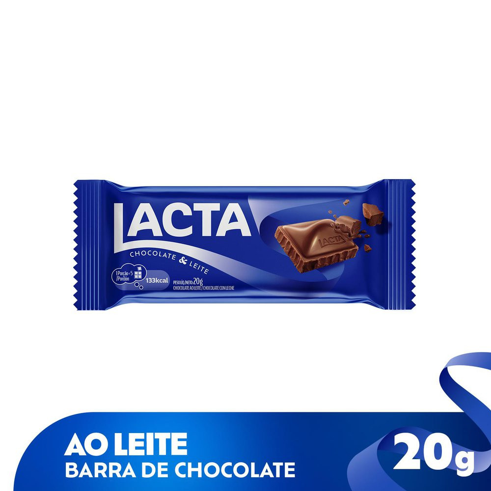 TABLETE LACTA AO LEITE 20G