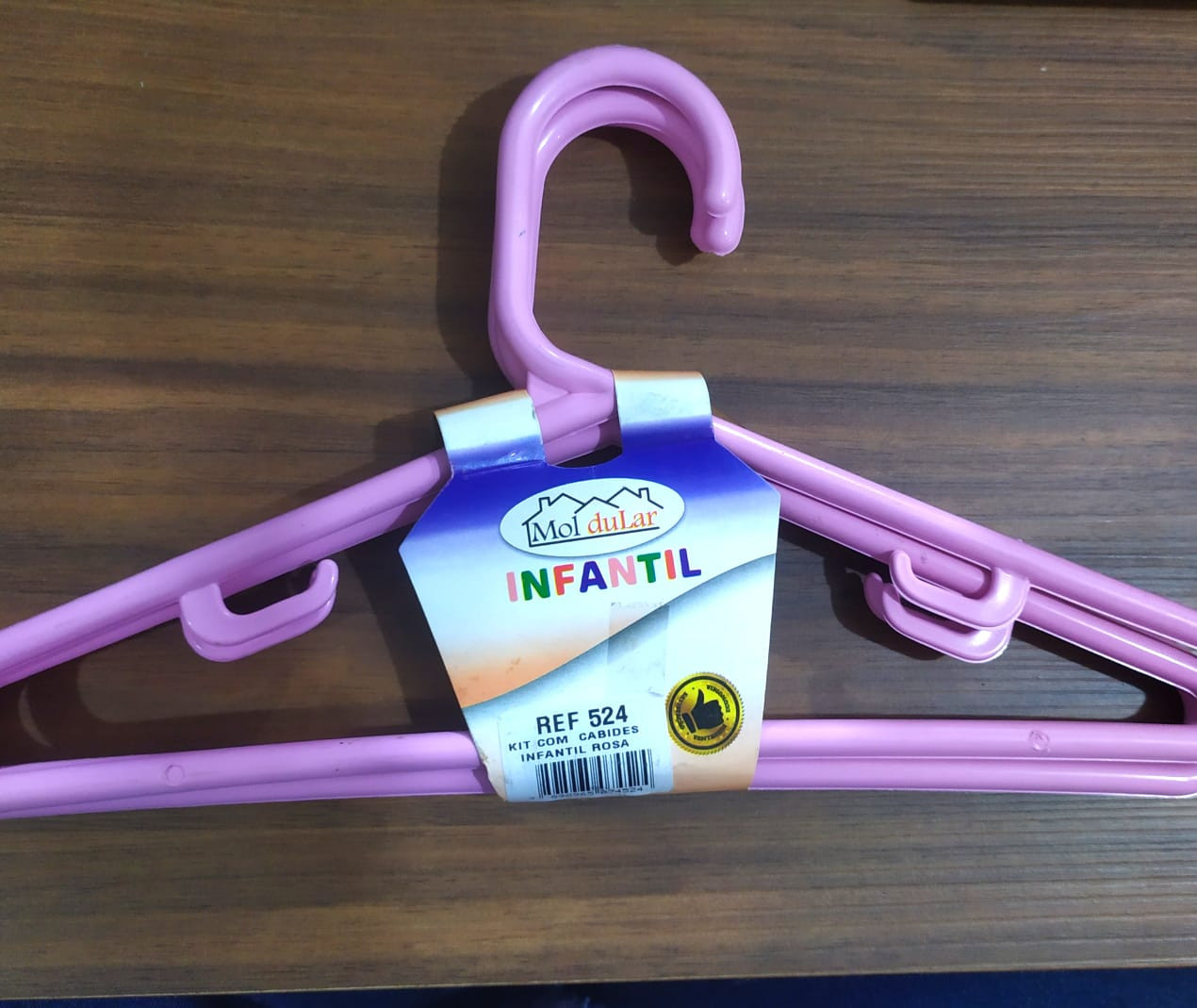 CABIDE INFANTIL ROSA 8MM C/3