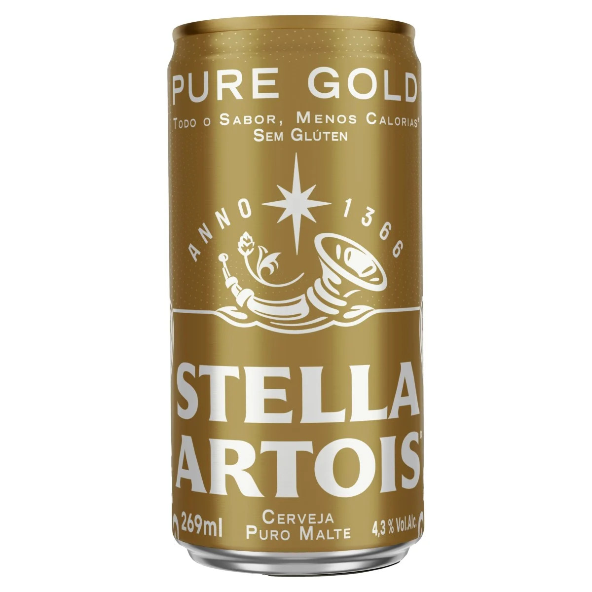 CERVEJA STELLA ARTOIS PURE GOLD LT269ML¬