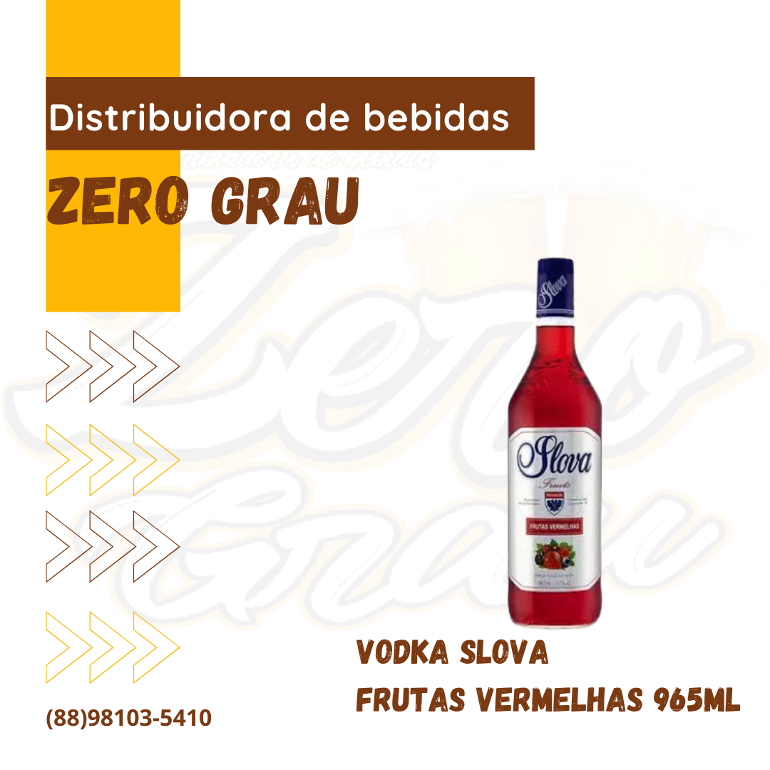 VODKA SLOVA FRUTAS VERMELHAS 970ML