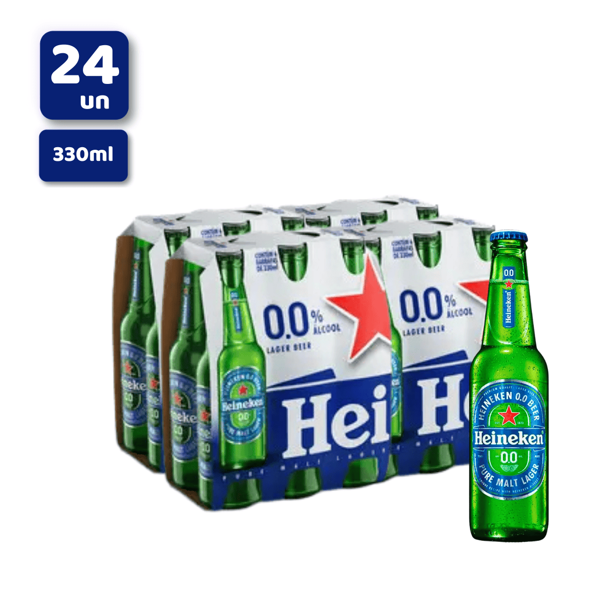 FARDO HEINEKEN ZERO LONGNECK 24X330ML