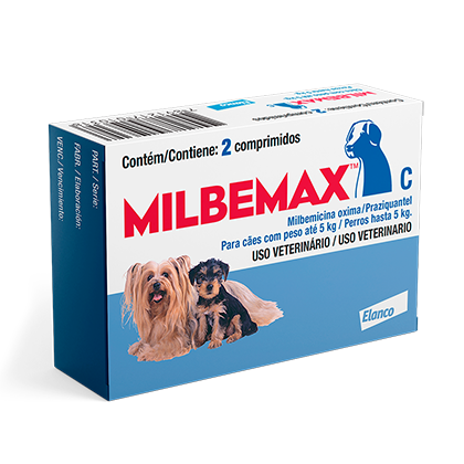 Milbemax até 5kg Unidade