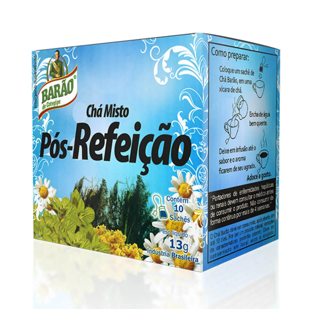 CHA BARAO POS REFEIÇAO 13G C/10UN