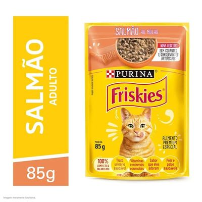 Ração para Gato Salmão Ao Molho Friskies 85g