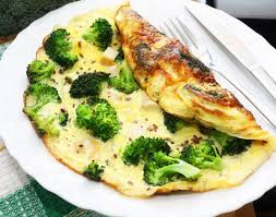 SOMENTE OMELETE DE BRÓCOLIS E QUEIJO