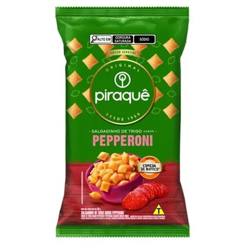 Salgadinho de Trigo Pepperoni Comida Di Buteco Piraquê 50g