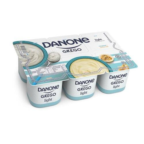 Iogurte Líquido Sabor Original e Maracujá Danone Grego 6un