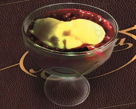 Sagu com creme