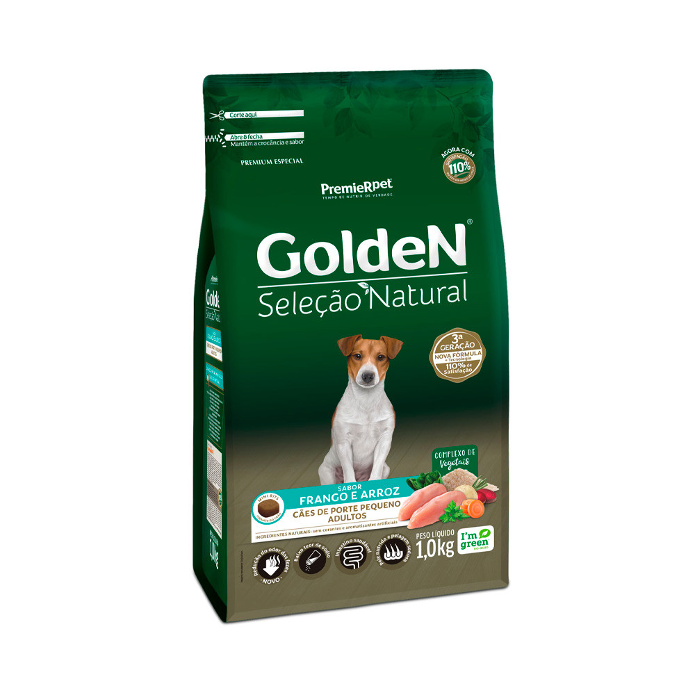 Golden Seleção Natural Porte Peq Frango & Arroz 1kg 