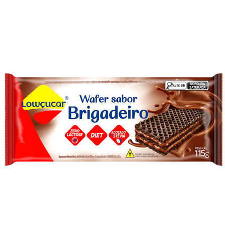 Biscoito Wafer Lowcucar Zr Lact Brigadeiro 115g