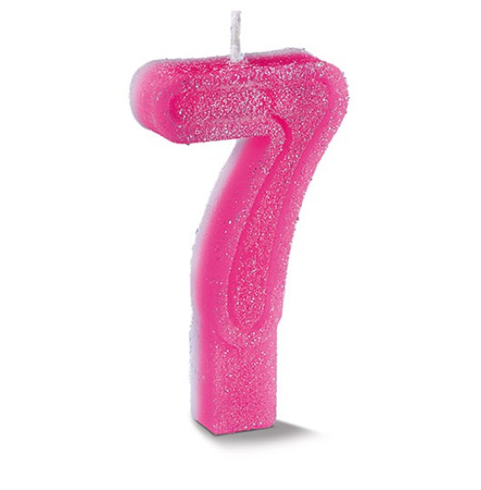 VELA ANIVERSARIO A&F BIG N7 ROSA  $$