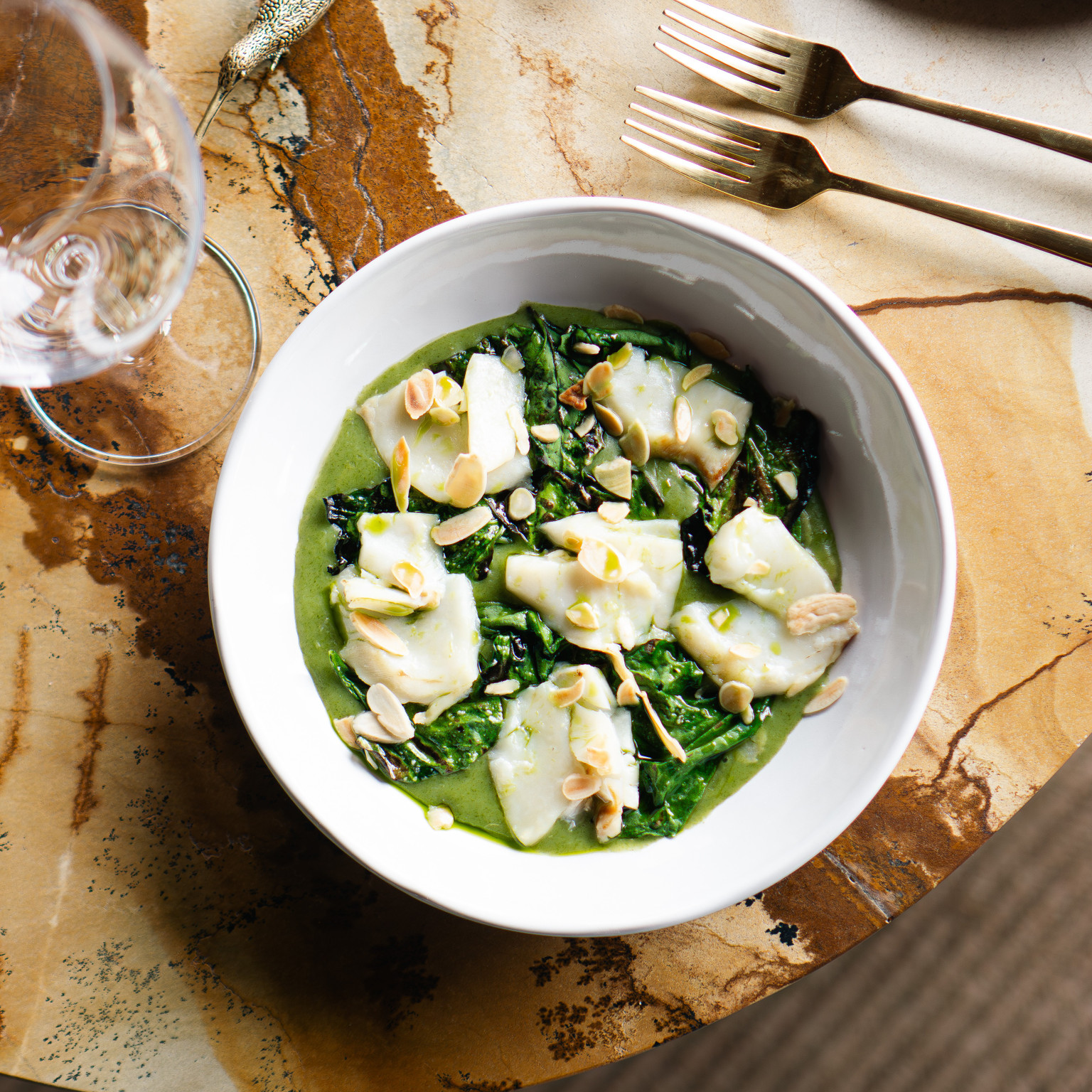 Bacalhau ao veludo verde