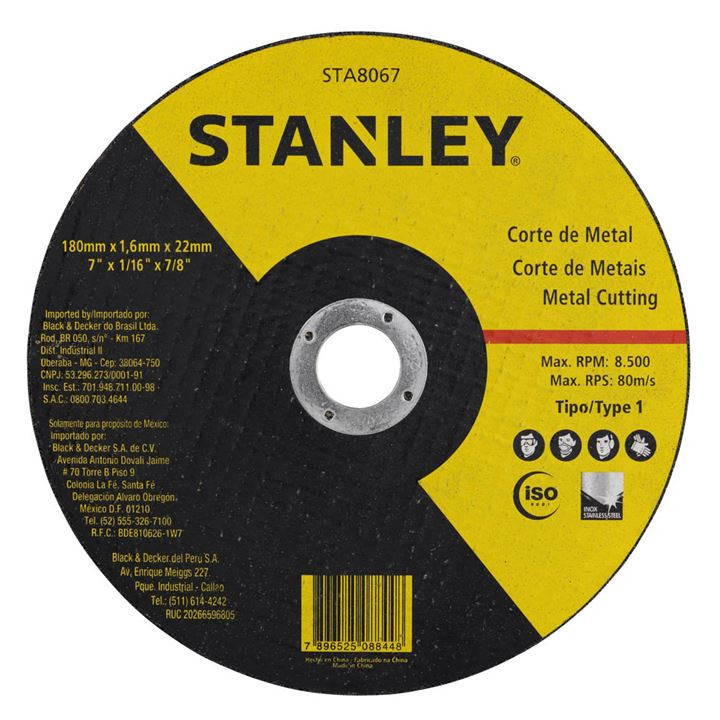 DISCO CORTE 7X1,6 FINO STANLEY C25