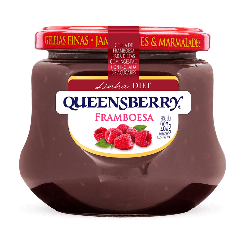 Geleia QueensBerry Diet Framboesa