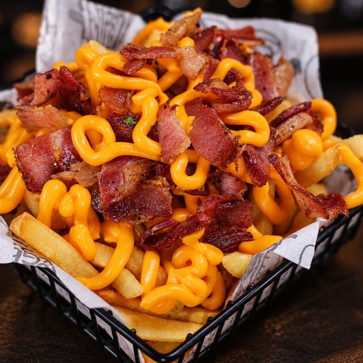 BATATA CHEDDAR E BACON