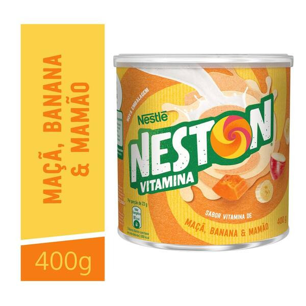 Vitamina para Preparo Instantâneo Sabor Maçã, Banana e Mamão Nestlé Neston 400g