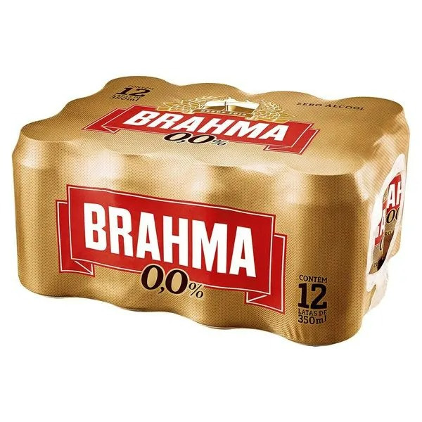 CERVEJA BRAHMA ZERO C/12 UNIDADES 350ML