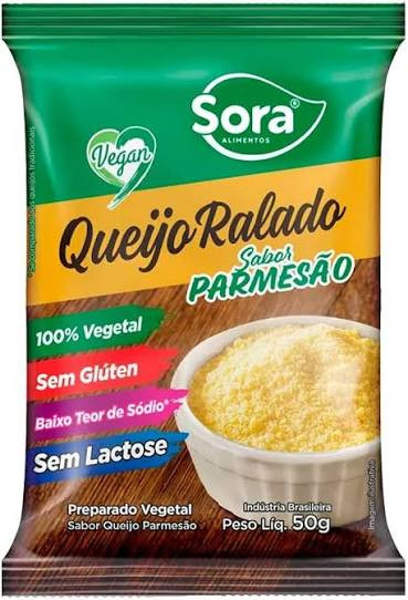 Queijo Vegetal Ralado Sora Vegan 50g