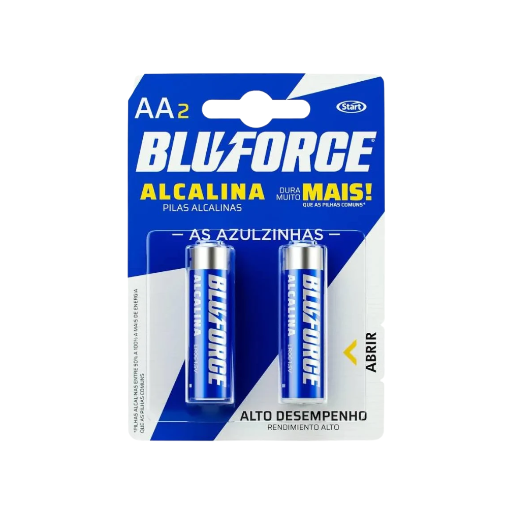 PILHA ALCALINA BLUFORCE AA C/2