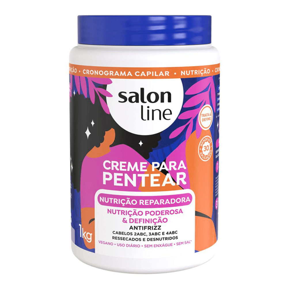 CREME P/ PENTEAR SALON LINE 1KG NUTRIÇÃO REPARADORA